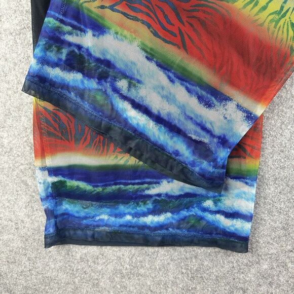John Mark Chelsea Floral Pants Women XL Wide Leg Pull On Artsy Boho Palazzo Mesh - Picture 14 of 16